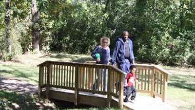 A family walk in nature
