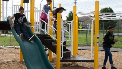Kids on a Kansas City playground